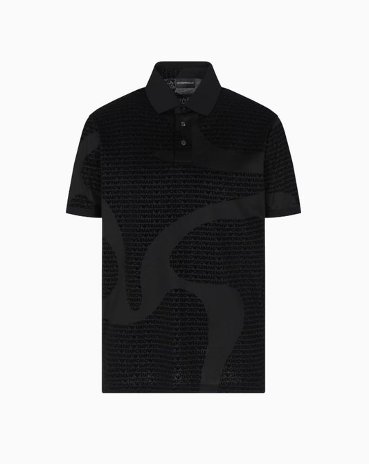 EMPORIO ARMANI POLO DE PUNTO DE MEZCLA DE LYOCELL